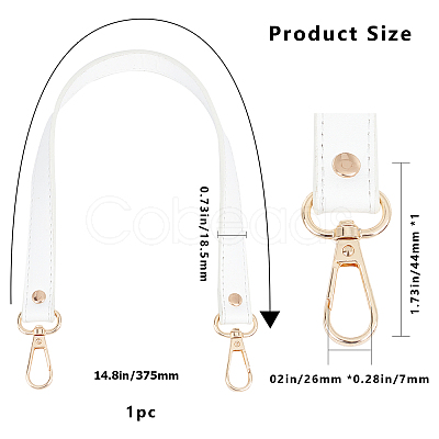 Imitation Leather Bag Handles PURS-WH0005-10G-02-1