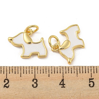 Brass Enamel Charms KK-E093-01G-01-1