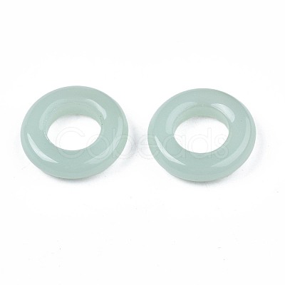 Spray Painted Glass Linking Rings GLAA-S054-35B-B02-1