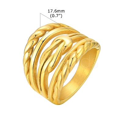 Stainless Steel Multi-layer Finger Rings PW-WG07197-20-1