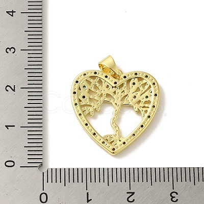 Brass Micro Pave Cubic Zirconia Pendants KK-Z042-21G-03-1