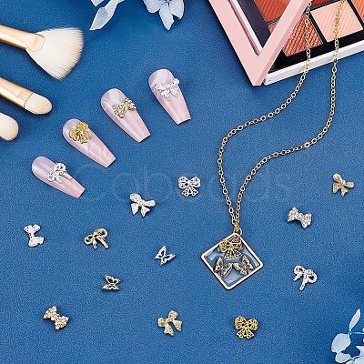 SUPERFINDINGS 72Pcs 12 Style Nail Art Decoration MRMJ-FH0001-17-1