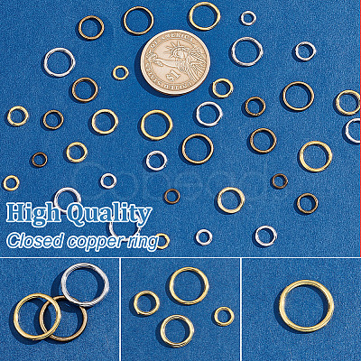 PandaHall Elite 285Pcs 12 Styles Brass Jump Rings KK-PH0009-07-1