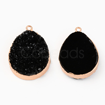 Druzy Resin Pendants RESI-R428-003-1