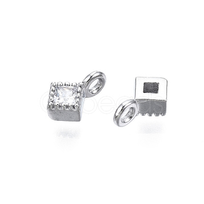 925 Sterling Silver Cubic Zirconia Charms STER-ZX003-02P-NF-1