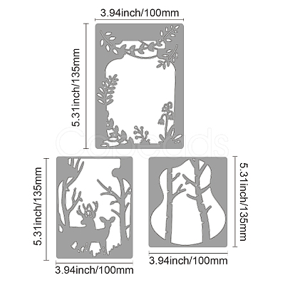 Carbon Steel Cutting Dies Stencils DIY-WH0170-472-1