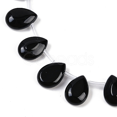 Natural Black Onyx(Dyed & Heated) Beads Strands G-B125-G01-01-1