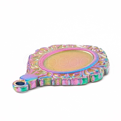 Ion Plating(IP) Rainbow Color 304 Stainless Steel Pendants Cabochon Seetings STAS-C049-19M-1