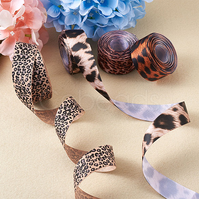 Leopard Printed Grosgrain Ribbons OCOR-TA0001-16-1