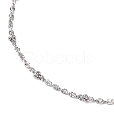 Non-Tarnish 304 Stainless Steel Satellite Chain Slider Bracelet Making AJEW-JB01246-02-1