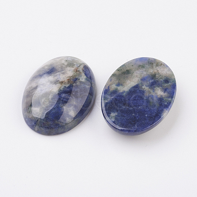 Natural Sodalite Flat Back Cabochons X-G-G741-18x25mm-06-1