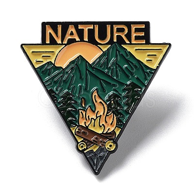 Outdoor Camping Theme Mountain Pattern Enamel Pin JEWB-H015-01EB-02-1