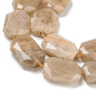 Natural Peach Moonstone Beads Strands G-P544-B04-01-1