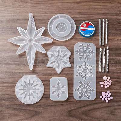 DIY Snowflake Wind Chime Making Kit DIY-D070-01P-1