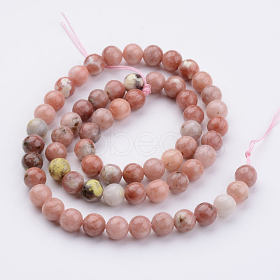 Natural Gemstone Bead Strands G-K152-07-6mm-1