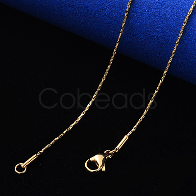 PVD Vacuum Plating 304 Stainless Steel Coreana Chain Necklace NJEW-S420-006C-G-1