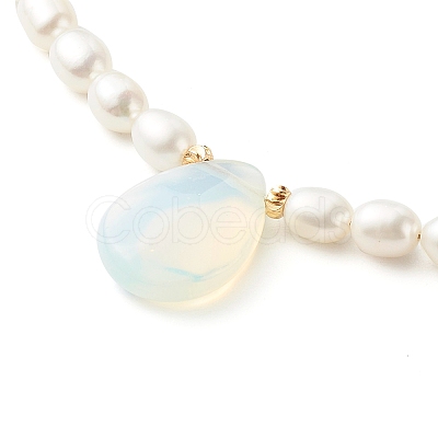 Pearl Beaded Necklace NJEW-JN03548-03-1