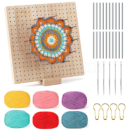 Square Wood Crochet Blocking Board SENE-PW0015-01A-1