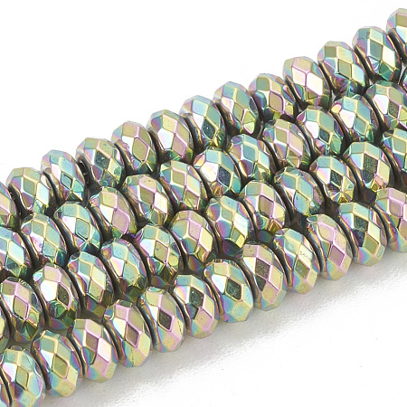 Electroplate Non-magnetic Synthetic Hematite Beads Strands G-T061-154D-1
