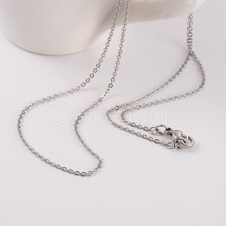 Tarnish Resistant 304 Stainless Steel Cable Chain Necklaces NJEW-JN01526-03-1