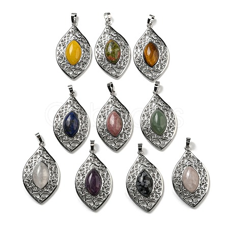 Natural Mixed Stone Pendants G-Q158-02-1