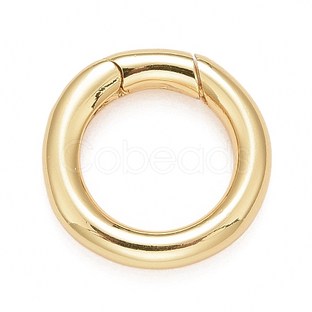 Rack Plating Brass Spring Gate Rings X-KK-M229-48G-1