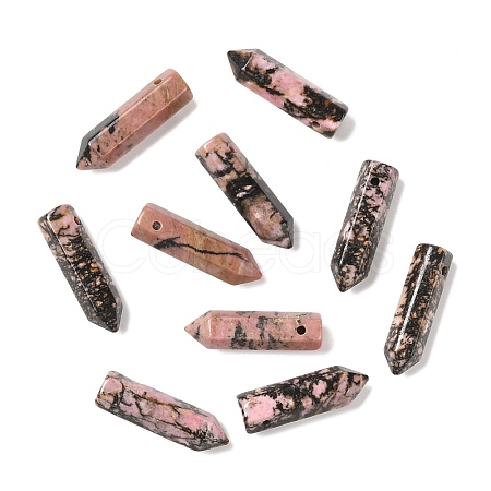 Natural Rhodonite Pointed Pendants G-D460-01S-1