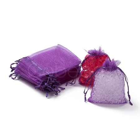 Organza Gift Bags with Drawstring OP-R016-9x12cm-20-1