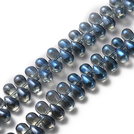 Electroplate Glass Beads GLAA-WH0023-29G-1