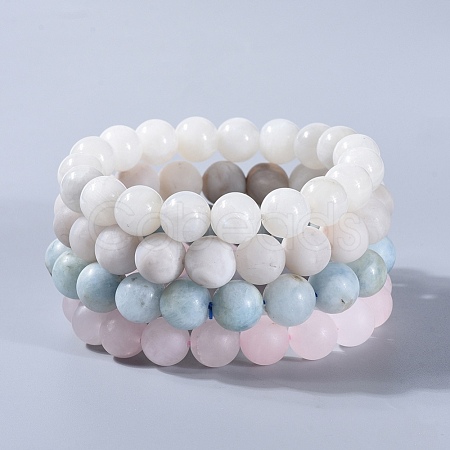 Natural Gemstone Beads Stretch Bracelets BJEW-JB04170-1