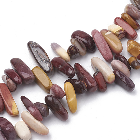 Natural Mookaite Beads Strands X-G-S338-11-1