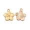 Alloy Pendants, with Enamel, Flower Charm, Golden, Lemon Chiffon, 17x14.5x2mm, Hole: 1.7mm