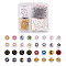 Cheriswelry 940Pcs 8 Style Acrylic Beads, Flat Round with Moon & Heart Flower & Star, Mixed Color, 7x3.5~4mm, Hole: 1~1.6mm