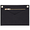 Felt Bags Organizer Insert, Mini Envelope Handbag Shaper Premium Felt, with Brass Grommets & Zipper, Black, 22x15.7x0.5cm, Hole: 10mm