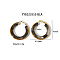 Stylish Stainless Steel Fever Hoop Earrings, with Thick Circle Design, Black, 43x41.5x7.5mm