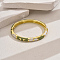 Vintage Chinese Style Zinc Alloy Cloisonne Enamel Bangles, Golden, Green, Inner Diameter: 2-3/8 inch(6cm)