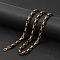 Titanium Steel Byzantine Chains Necklaces, Chainmaille Weaves Jewelry for Men, Golden, 19.69 inch(50cm)x5mm