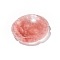 Natural Strawberry Quartz Worry Stone for Anxiety, Flower, 38x38x7mm