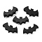 Printed Wood Beads, Halloween Theme Beads, Black, Bat, 12.5x24.5x6mm, Hole: 2mm