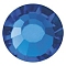 Preciosa&reg Crystal Hotfix Flatback Stones, Czech Crystal, Round(438 11 612 Chaton Rose VIVA 12 &reg), 60310 Capri Blue, SS10(2.7~2.9mm)