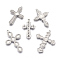 Tarnish Resistant 304 Stainless Steel Pendants Rhinestone/Cabochon Setting, Cross, Stainless Steel Color, Fit for 1.5~3mm Rhinestone, Tray: 5~10mm, 40~50x25~39x3~4mm, Hole: 1.2~2mm