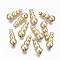 CCB Plastic Beads, Teardrop, Golden, 20x8mm, Hole: 1.2mm, about 880pcs/450g