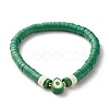 Synthetic Hematite & Polymer Clay Heishi Beads Stretch Bracelets Set BJEW-JB07382-7