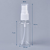 60ml Transparent PET Plastic Refillable Spray Bottle MRMJ-WH0032-01B-1