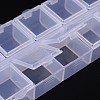 Cuboid Plastic Bead Containers CON-N007-02-4
