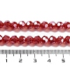 Electroplate Transparent Glass Beads Strands EGLA-A035-T6mm-A01-4