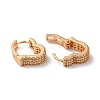 Brass Hoop Earrings with Rhinestone EJEW-K256-88KCG-2