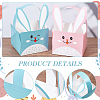 Rabbit Paper Storage Gift Boxes with Handle CON-WH0095-40-5