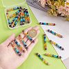 HOBBIESAY 20Pcs Chakra Natural & Synthetic Gemstone Connector Charms FIND-HY0001-32-3