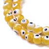 Handmade Evil Eye Lampwork Round Bead Strands LAMP-L055-6mm-01-3